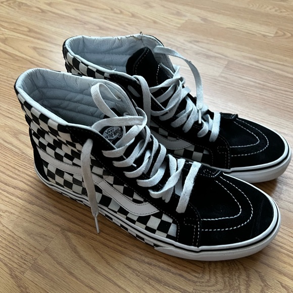 Vans Other - checkered vans sk8 hi